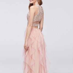 Speechless Sequin Bodice and Ruffle Skirt Gown